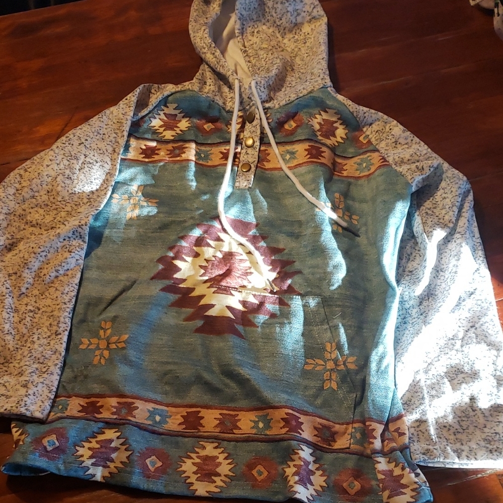 Aztec Pattern Hoodie
